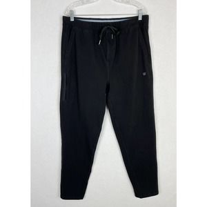 Mack Weldon Size XL Ace Sweatpants Black Stretch Lounge Zip Pockets